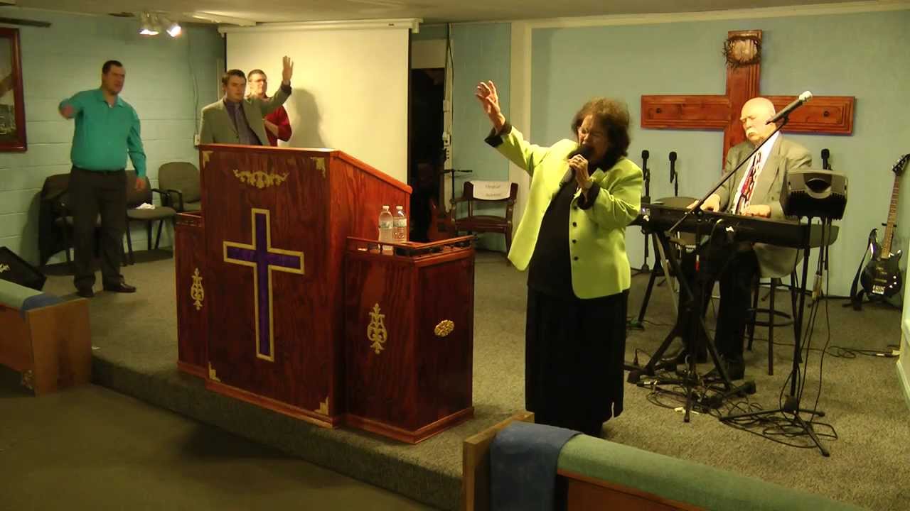 Betty Jean Robinson singing "It's Gonna Rain" at Greater Rain Community Church