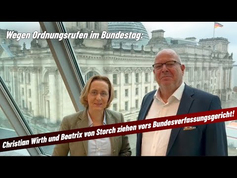 Organstreitverfahren Beatrix von Storch wegen Ordnungsrufen im Bundestag