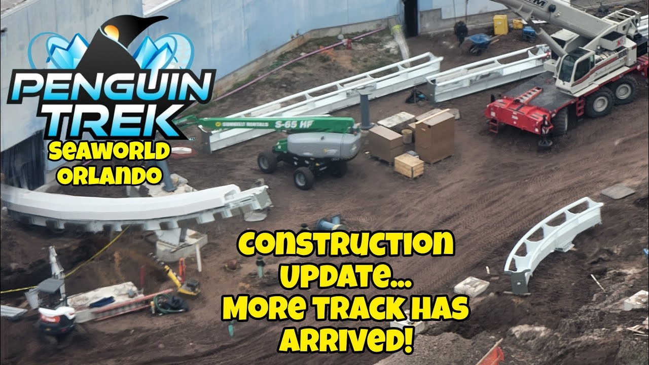 SeaWorld Orlando | Penguin Trek New For 2024 Roller Coaster | Construction Update 11.28.23
