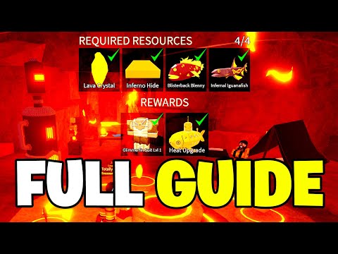 Roblox Fisch - HOW TO GET HEAT UPGRADE & GLIMMERFIN SUIT (Full Guide - Volcanic Vents)