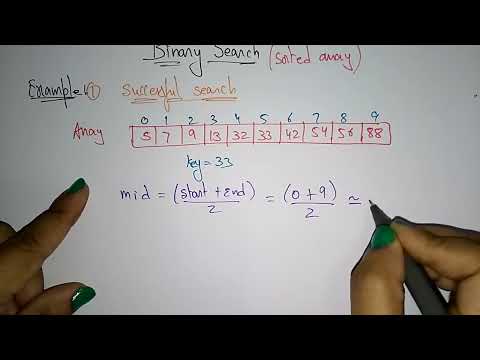 Binary Search examples | Successful search | Design Algorithms | Lec 13 | Bhanu Priya