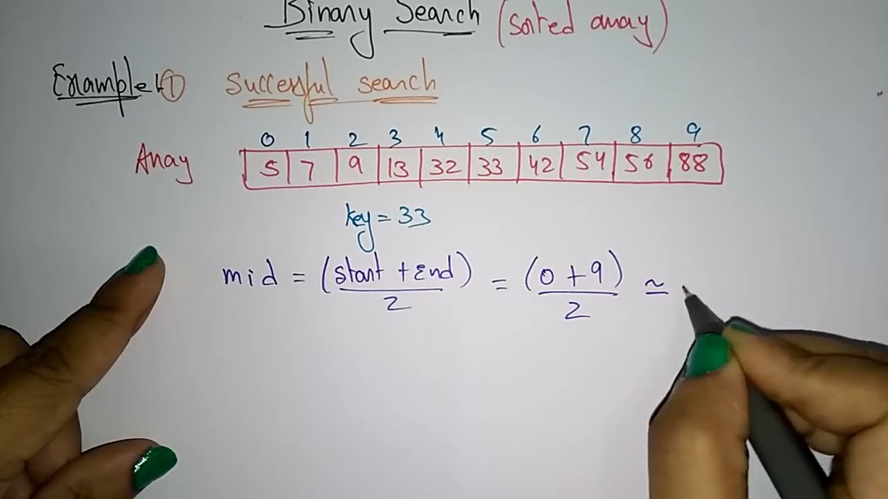 Binary Search examples | Successful Search | DAA | Lec-13 | Bhanu Priya