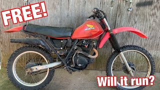 Free Honda XL200r Dirt Bike: Can we get it running after 15+ Years