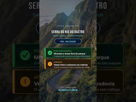 Pode voar drone na Serra do Rio do Rastro? | 2026