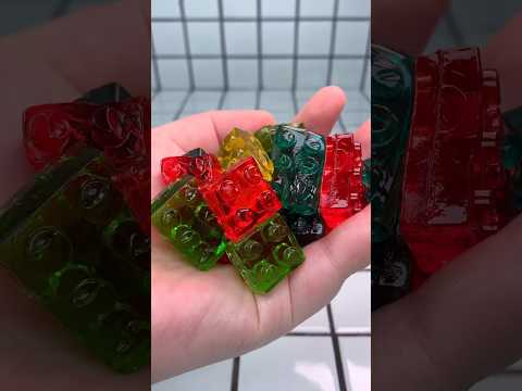 4d gummy blocks lego jelly candy food mukbang