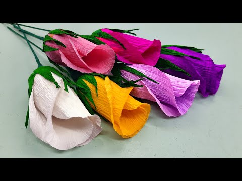 DIY Handmade Paper Rose - Easy and Beautiful Paper Flower Rose Making - Rose Flowers