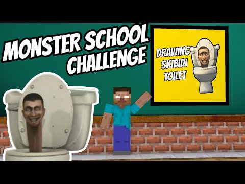 Monster school : drawing skibidi toilet titan challenge