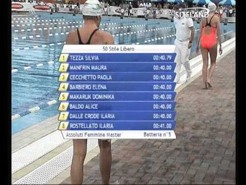 Serie 15 dei 50 Stile Libero  Assoluti Femmine Master - 13 Memorial Andrea Bettiol