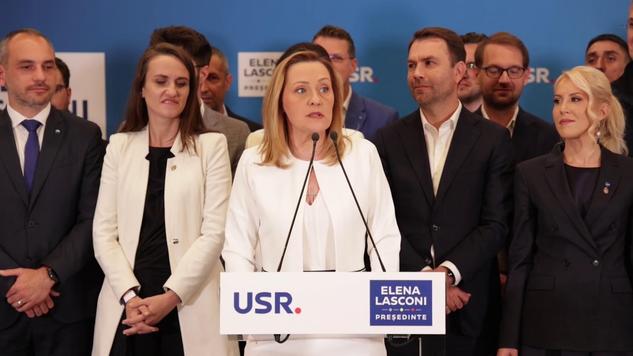 Președinta USR, Elena Lasconi, conferință de presă susținută după lansarea planului de țară