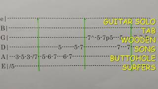 GUITAR SOLO TAB AND LESSON/ WOODEN SONG/ BUTTHOLE SURFERS