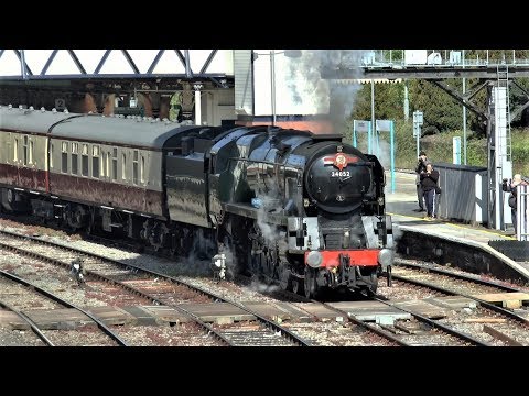 34052 'Lord Dowding' Hauling The Welsh Marches Express At Hereford and Newport - 04/05/19