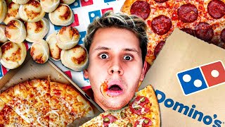 Schaffe ich 10 Pizzen?😰24 STUNDEN nur DOMINO’S Pizza ESSEN!🍕