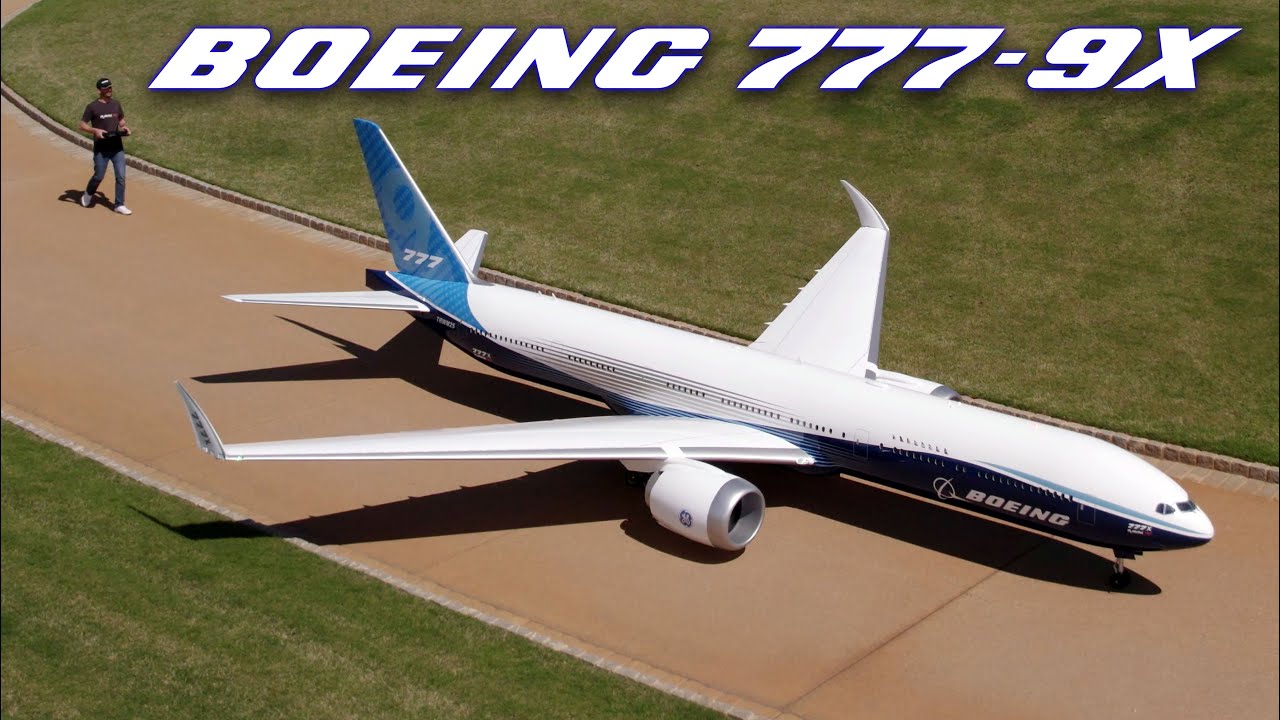Worlds biggest RC Boeing 777X, reveal and test flight