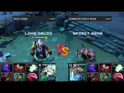 Dota 2 | Lone Druid vs Spirit Bear lvl 30 | Same Full Items