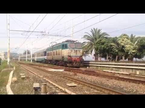 EXP 14034 con E656-046 Palermo Centrale - Ventimiglia treno per Lourdes