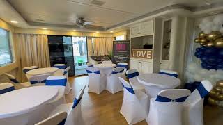 Sensation Houseboat Event Setup Inside Boat