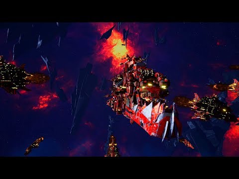 Orks vs TAU Protector Fleet! - 1v1 Multiplayer Gameplay, Battlefleet Gothic Armada 2