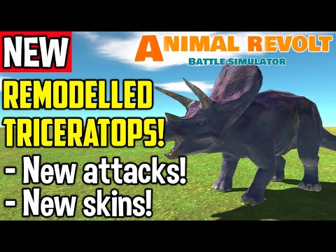 NEW! REMODELLED TRICERATOPS vs Every Unit | Animal Revolt Battle Simulator | JUST BATTLE Series