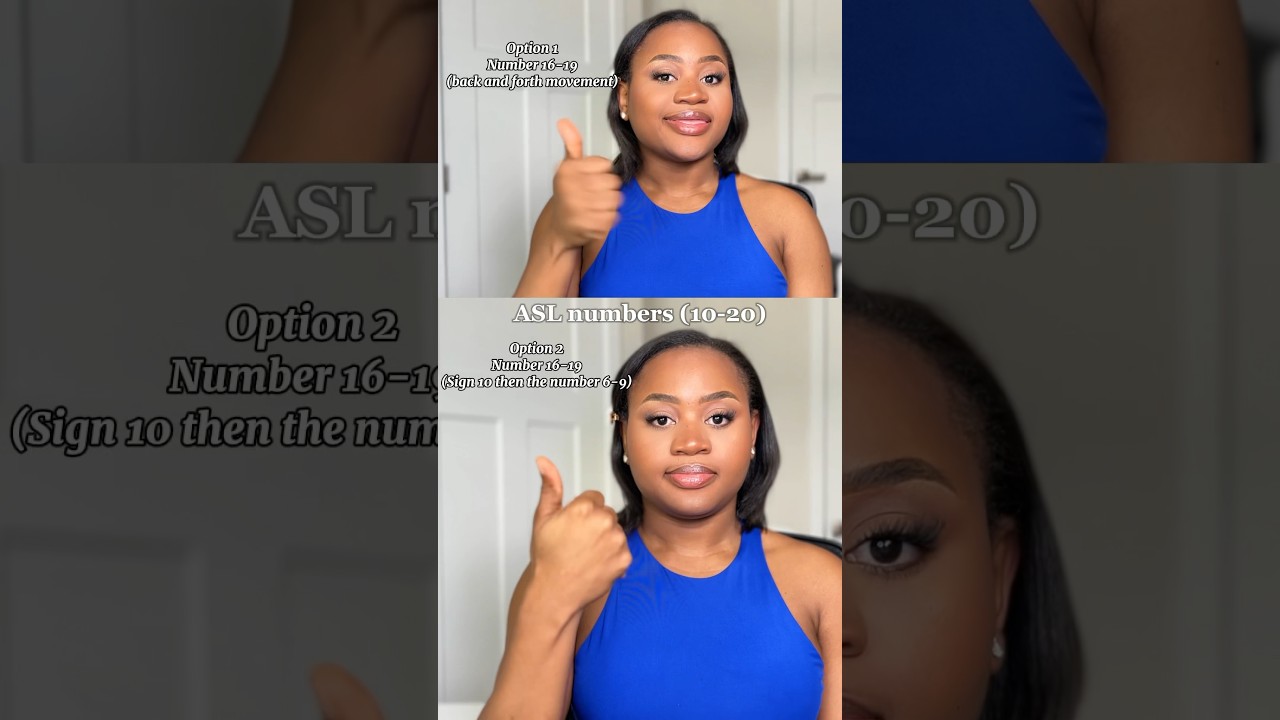 How to sign numbers 10 to 20 in #asl