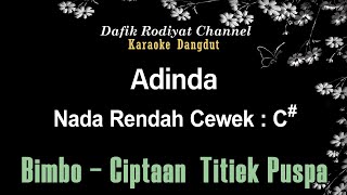 Download lagu Adinda (Karaoke) Bimbo - Ciptaan  Titiek Puspa - Nada Rendah Cewek C# mp3