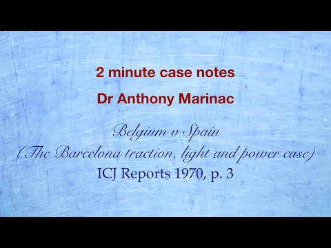 Belgium v Spain (Barcelona Light, Traction and Power Case)