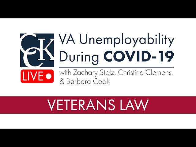 VA Unemployability (TDIU) During COVID-19