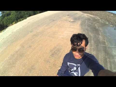 My crazy boys join me on a cycle ride on the beach of Saint Martins