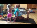 Mom Doing Splits And Twerking While Baby Shares Her Snack