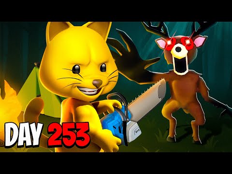 i survived over 250 DAYS in a Roblox forest...