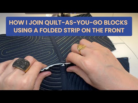 How to Join Quilt-As-You-Go Blocks (No Hand Sewing!) | Easy Folded Strip Method