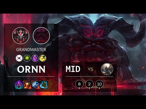 Ornn Mid vs Pantheon - KR Grandmaster Patch 10.12