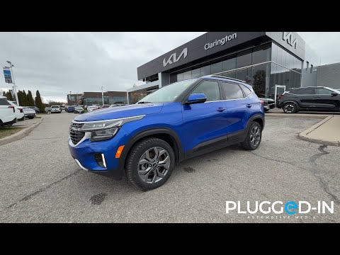 2025 Kia Seltos in Blue for sale at Clarington Kia in Bowmanville, ON