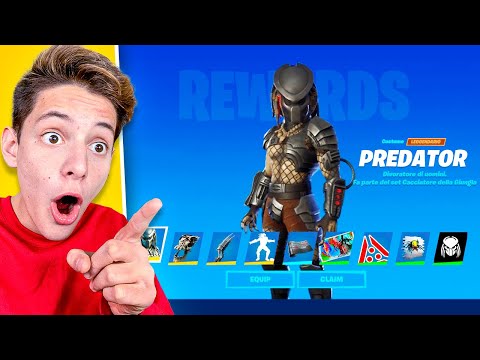 COMPLETO LE SFIDE PER SBLOCCARE la SKIN PREDATOR su FORTNITE 😲