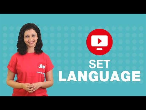 Set-up app language in Jio TV