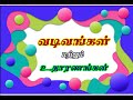 Patterns and Examples | Shapes in Tamil with Pictures | Shapes and Example in Tamil