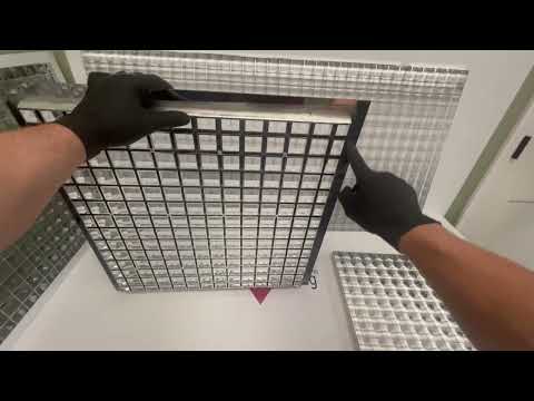 2'x4' Silver Parabolic with Flange, 1.5 in. x 1.5 in. Cells