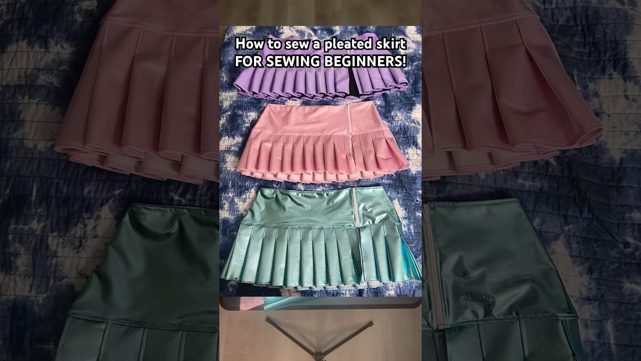 EASY pleated skirt sewing tutorial #sewing #sewingpatterns #sewingtutorial