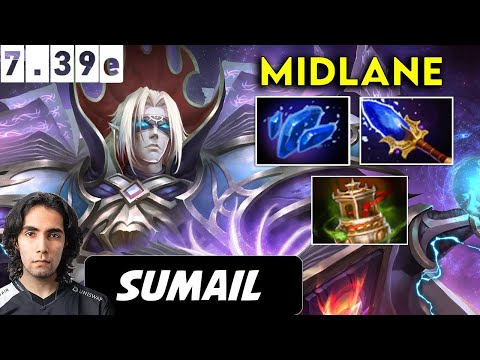 Sumail Invoker Midlane - Dota 2 patch 7.39e Pro player Gameplay