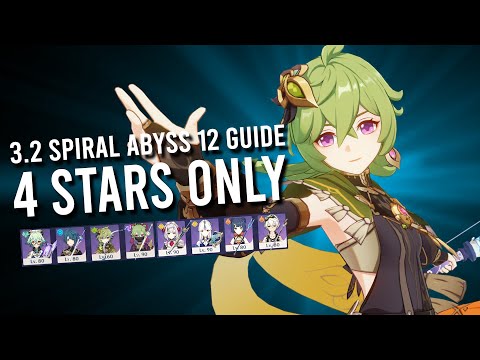 How to DESTROY 3.2 Abyss 12 (with ONLY 4 Stars Weapon and Characters)