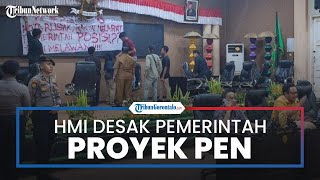 Desak Pemerintah Selesaikan 2 Proyek PEN, Mahasiswa HMI Kuasai Gedung DPRD Kota Gorontalo