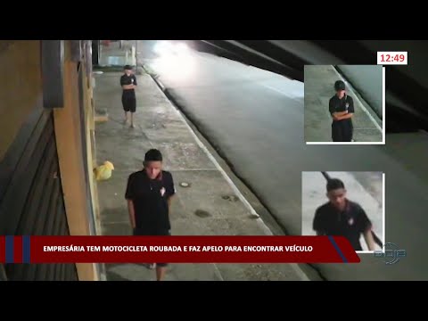 Empresária tem motocicleta roubada e faz apelo para encontrar veículo 28 03 2023