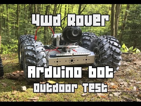 4WD Arduino Rover Outdoor Demo, Surveillance Inspection Bot