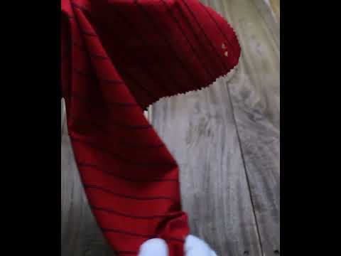 Stripe Deep Red Pure Cotton 131 GSM Handwoven Fabric — video