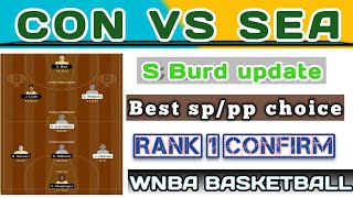 CON VS SEA DREAM11 TEAM | CON VS SEA WNBA BASKETBALL TEAM | CON CS SEA DREAM11 PREDICTION | CON_SEA