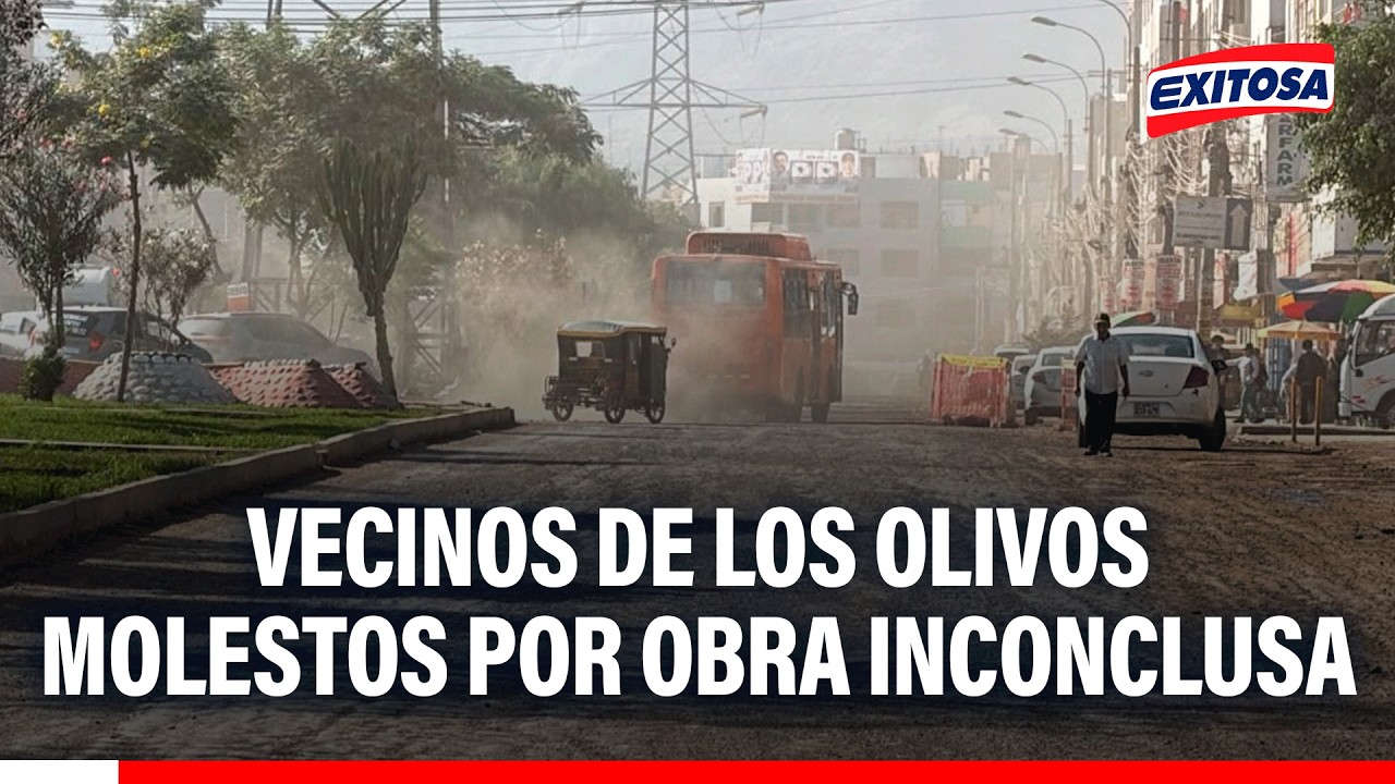 🔴🔵 Vecinos de Los Olivos molestos por obra inconclusa de la Municipalidad de Lima