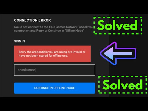 Part of a video titled Fix Sorry the credentials you are using are invalid epic games launcher
