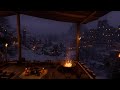 Fantasy Medieval Winter Night Ambience Blizzard Crackling Fire Owl Calming Nature Sounds