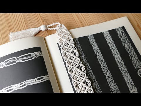 DIY MACRAME BOOKMARK  FLOWER PATTERN TUTORIAL
