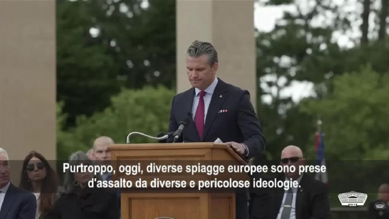 82 anno sbarco Normandia, Segretario Usa Hegesth: Europa rischia invasione migranti