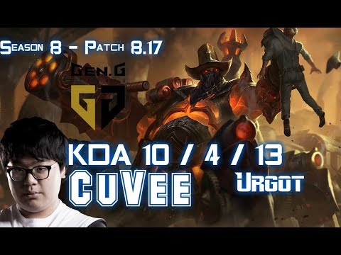 GEN CuVee URGOT vs JAYCE Top - Patch 8.17 KR Ranked